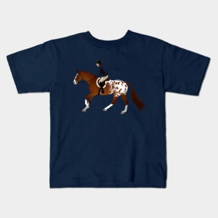 Appaloosa Hunter Horse Canter - Equine Rampaige Kids T-Shirt